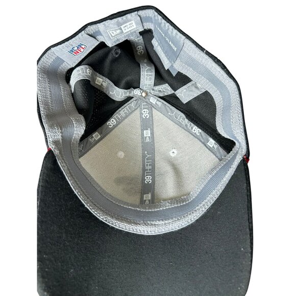 Atlanta Falcons NFL Fitted Baseball Hat New Era 39Thirty Sz L/XL White Black Red - Picture 7 of 8